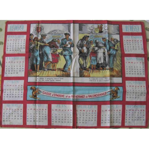 Calendrier 1969 Caisse D'épargne Et De Prévoyance De Valenciennes