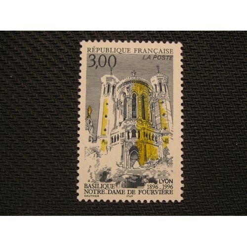 Timbre "Basilique Notre-Dame De Fourvière - Lyon" 1996 - Y&t 3022