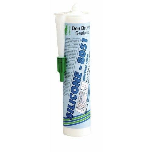 Mastic silicone - alimentaire - 300 ml - transparent - 8051 DEN BRAVEN