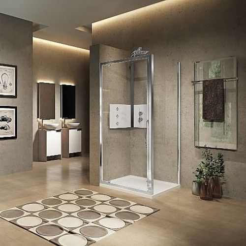 Paroi de douche pivotante et réversible - 5 mm - Lunes 2.0 G 78 à 84 Silver NOVELLINI