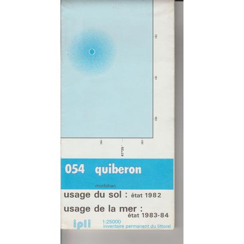 Carte Inventaire Permanent Du Littoral Feuille 054 Quiberon 1:25000 Usage Du Sol Usage De La Mer