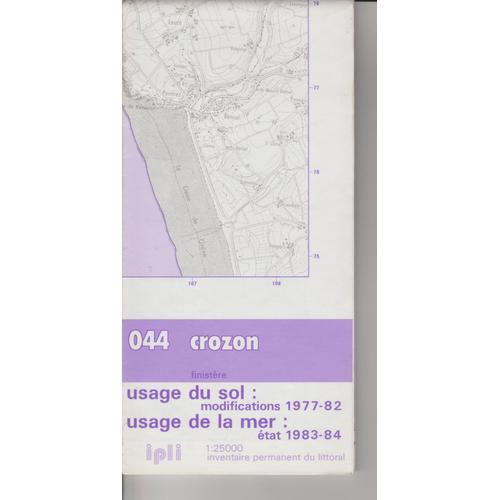 Carte Inventaire Permanent Du Littoral Feuille 044 Crozon 1:25000 Usage Du Sol Usage De La Mer