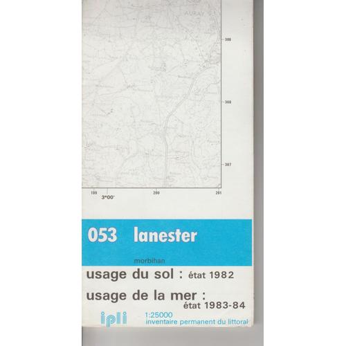 Carte Inventaire Permanent Du Littoral Feuille 053 Lanester 1:25000 Usage Du Sol Usage De La Mer