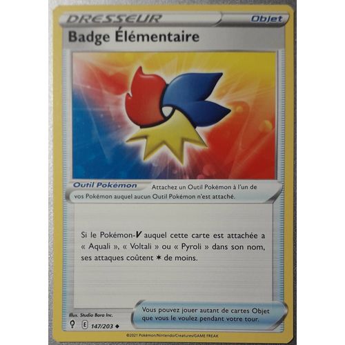 Pokemon Card- Badge Élémentaire Eb07 #147/203