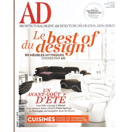 Architectural Digest  N° 84 : Le Best Of Du Design 50 Meubles Mythiques Choisis Par Ad