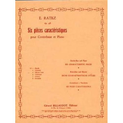 Menuet Varié Opus 46 - N° 3 De Six Pièces Caractéristiques Pour Contrebasse Et Piano