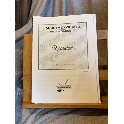 Anonyme / Sylvain Dagosto Rigaudon 2 Flûtes 2 Guitares Partition Notissimo