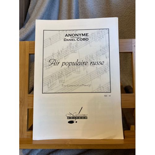 Anonyme Daniel Cobo Air Populaire Russe Partition 2 Flûtes 3 Guitares Notissimo