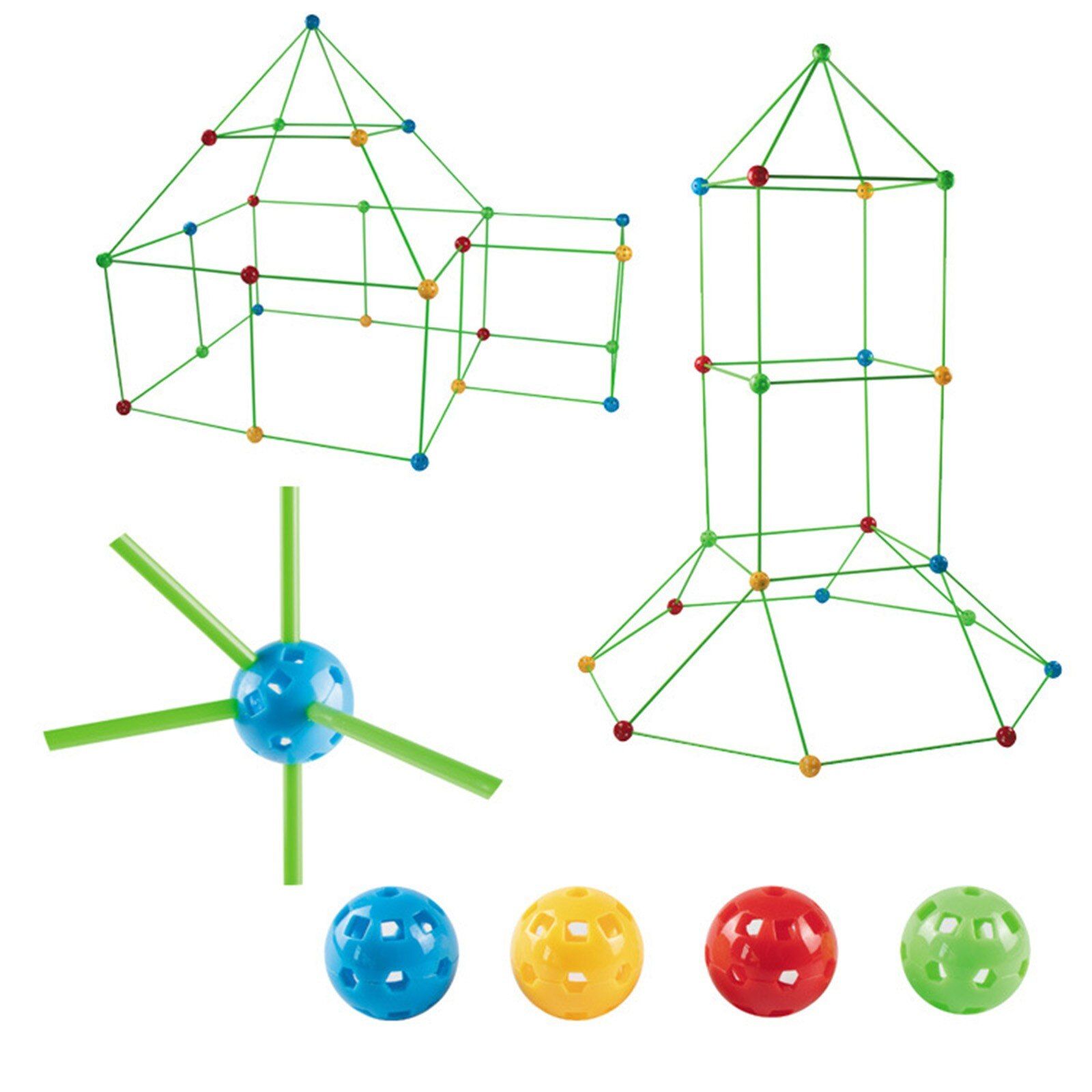 Puzzle À Monter Soi-Même, Tente Pour Enfants, Jouet De Construction, Château, Fort, Tunnel, Tentes, Kit, Cabine