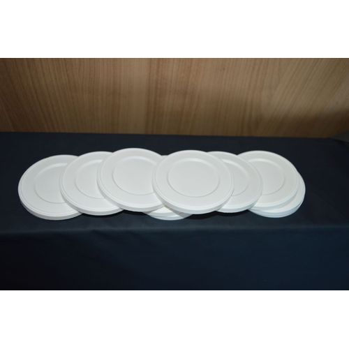 Lot 10 Couvercles Blancs En Plastique Pour Pots De Yaourts
