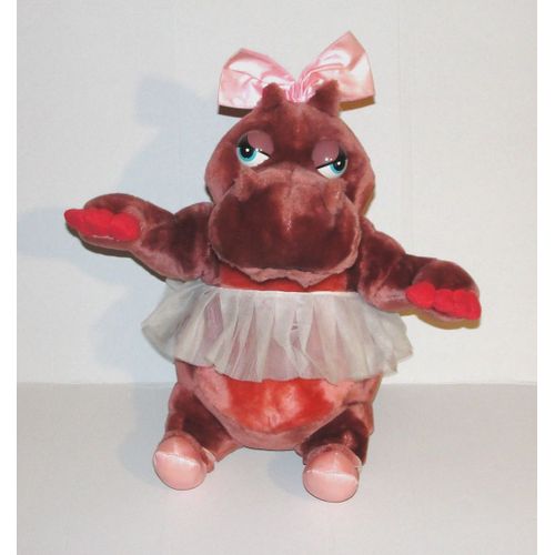 Peluche Hippopotame D'animation Disney - Doudou Hippos Danseuse Vintage 38 Cm