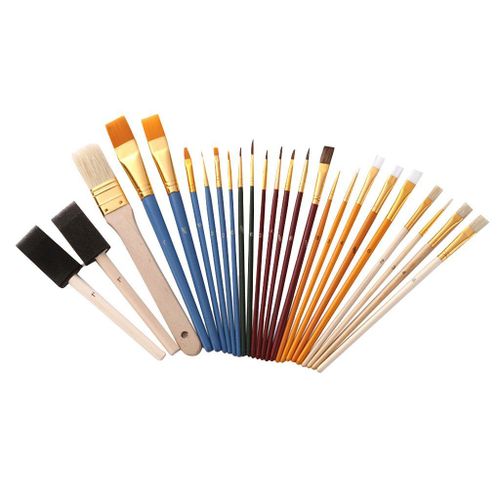 Nouveau Jeu De Pinceaux À Peinture À L'huile, Outils De Dessin Pour Étudiants Artistes, Jouets Délicats, Cadeaux De Blague, Capsule De Croissance Magique, Squishy, Bricolage, 25 Pièces