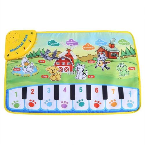 Tapis Musical 6 Styles Avec Voix D'animal, Jeu De Piano Pour Bébé, Instrument De Musique, Jouets Éducatifs Précoces Pour Enfants, Cadeau