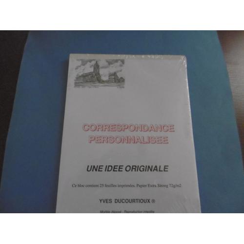 Bloc Correspondance De 25 Feuilles Papier Uni 15x21cm Personnalisé Mairie Et Eglise De Vouel Aisne 02700 Ducourtioux Lot De 3