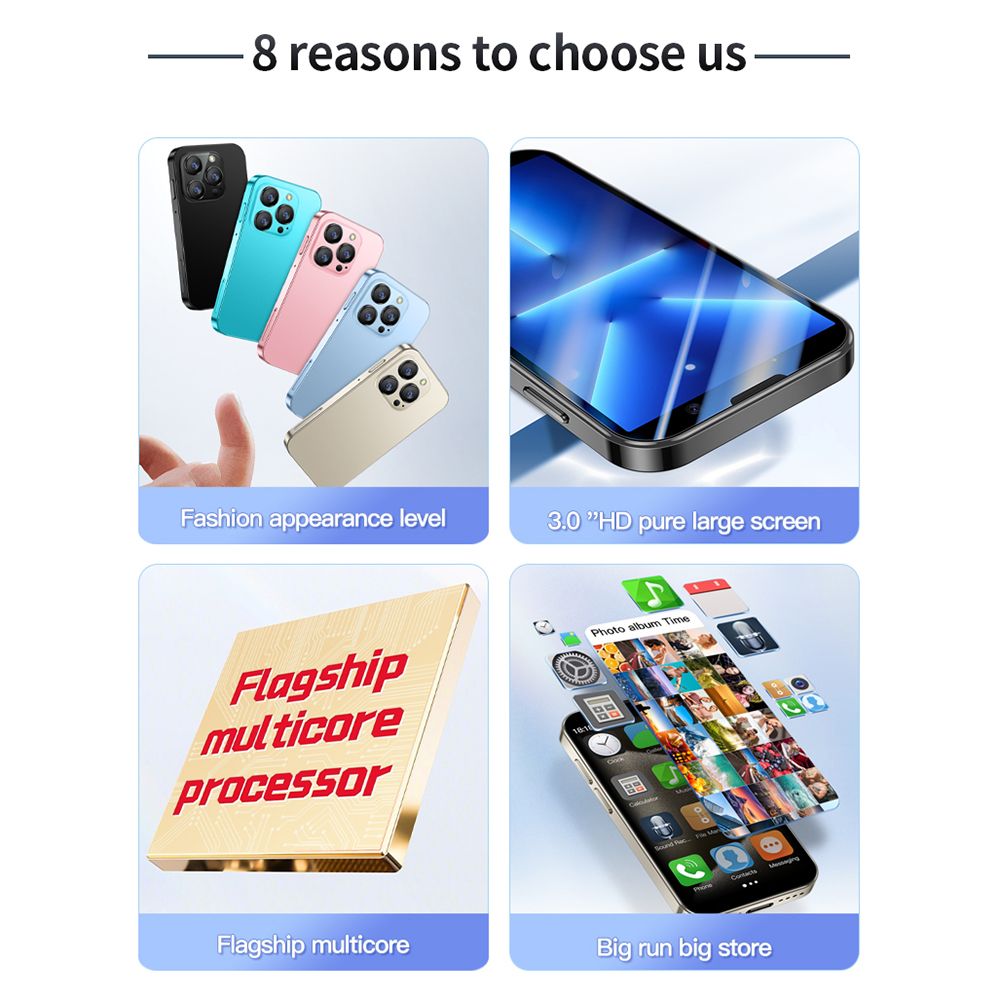 Rainbuvvy XS18 Pro 3G Smartphone 3.0 pouces Mini Telephone 2... - 3