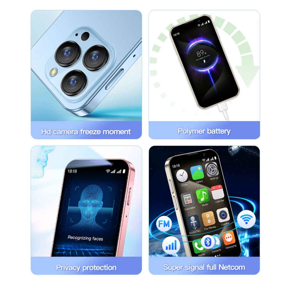 Rainbuvvy XS18 Pro 3G Smartphone 3.0 pouces Mini Telephone 2... - 4