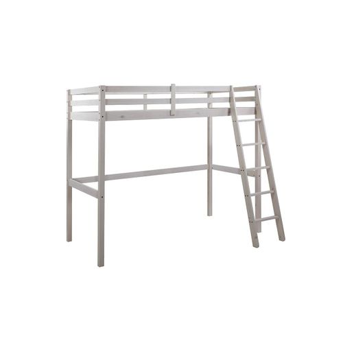 Lit Mezzanine Gedeon Ii - 90 X 190 Cm - Pin Massif - Blanchi