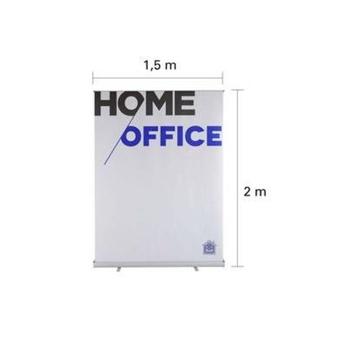 Bannière Speaka Professional Home Office Roll-Up (Kakemono Sur Enrouleur);Polyester;(L X H) 150 Cm X 200 Cm;1 Pc(S)