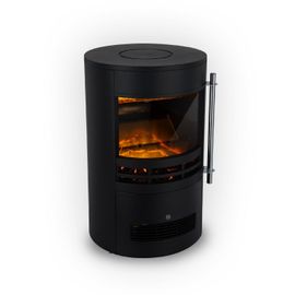 Klarstein Brixen Cheminée Électrique Effet Flammes 3d - Chauffage Réglable 900w / 1800w - Noir