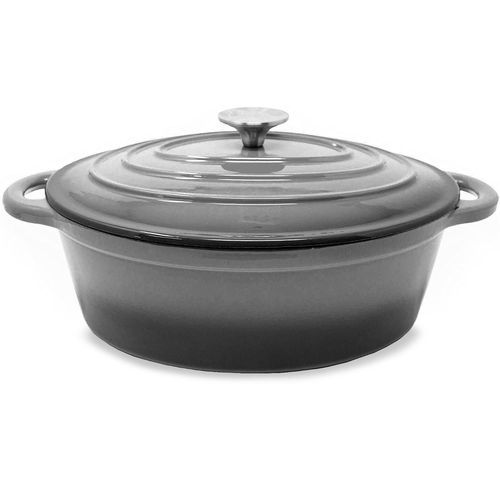 Klarstein Podolica - Sauteuse 4 Litres - Casserole En Fonte Émaillée Ovale Deux Poignées