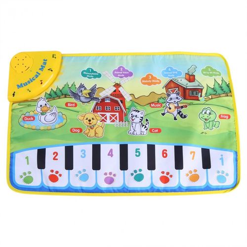 Tapis Musical Avec Voix D'animal, 60x39cm, Jeu De Piano Pour Bébé, Instrument De Musique, Jouets Éducatifs Précoces, Cadeau Pour Enfants