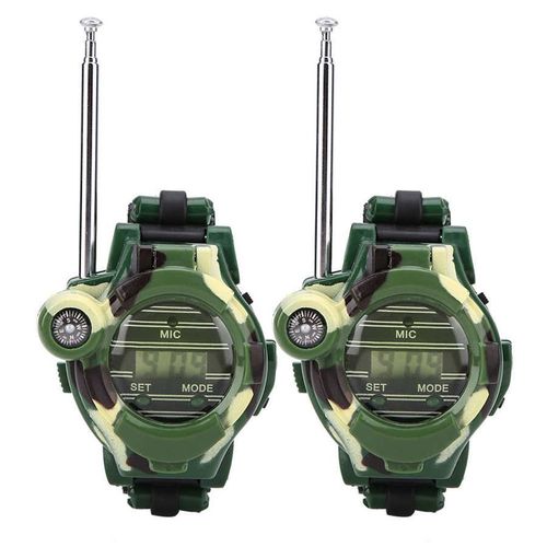 Walkie-Talkie Montres Pour Enfants, 2 Pièces, Jouet De Camouflage, Radio À 2 Voies, Mini Walkie-Talky, Horloge D'interphone, Jouets Pour Enfants 7 En 1