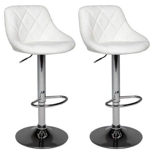 Lot De 2 Tabourets De Bar Blanc Jasper