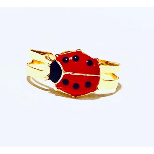 Bague Coccinelle,Doré,Ajustable,Femme,Enfant,Cadeau Noel,Anniverssaire