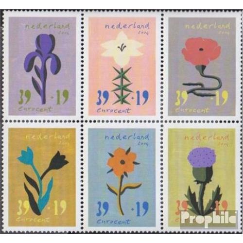 Pays-Bas 2197-2202 Bloc De Six (Complète Edition) Neuf Avec Gomme Originale 2004 Fleurs