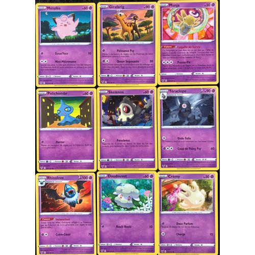 Voltage Eclatant - Lot De 9 Cartes Psy