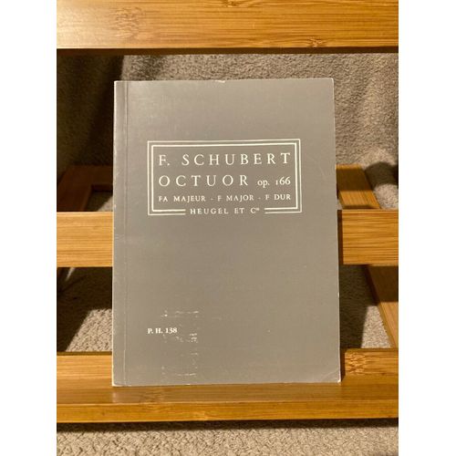 Franz Schubert Octuor Opus 166 Fa Majeur Partition De Poche Éd. Heugel P.H. 138