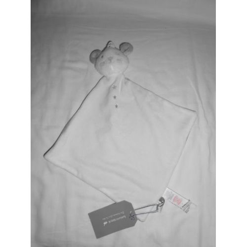 Doudou Sergent Major Souris Chat Plat Triangle Blanc Gris Etoile Rond Syalix