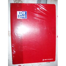 Cahier 24x32 Couverture Plastique Rouge 96P Grands Carreaux 90G Conquérant