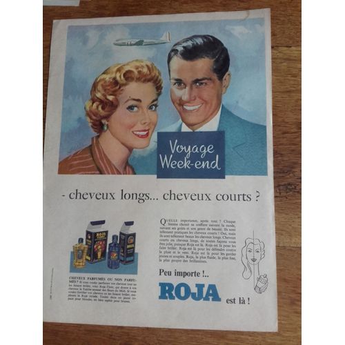 Publicité Années 1950 Cheveux Longs Cheveux Courts Peu Importe Roja Est Là