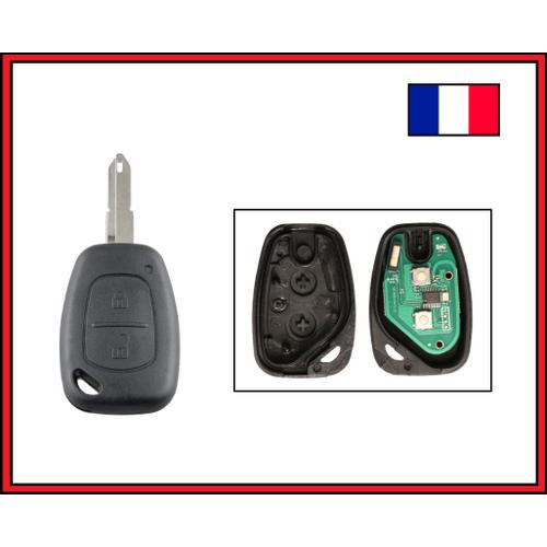 Clé Électronique Vierge Compatible Kangoo Master Traffic 2 Boutons