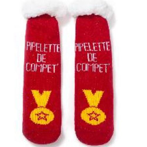 Chaussettes Chausson Anti Derapant Pipelette De Compet T 36/39