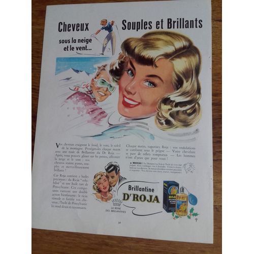 Publicité Années 1950/60 Cheveux Sous La Neige Et Le Vent......Souples Et Brillants