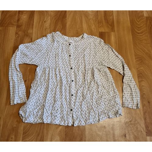 Chemisier Fille Blanc Imprimé Zara Girls 11/12 Ans