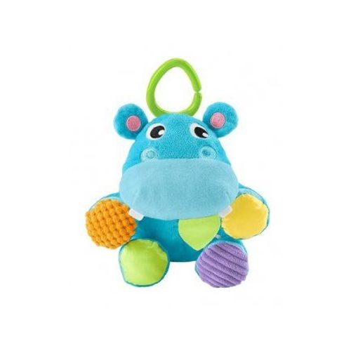 Peluche Hippopotame Bleu 2 En 1 Pour Bebe : Doudou Tout Doux Et Balle De Jeu - Differentes Textures - Jouet Eveil - Naissance