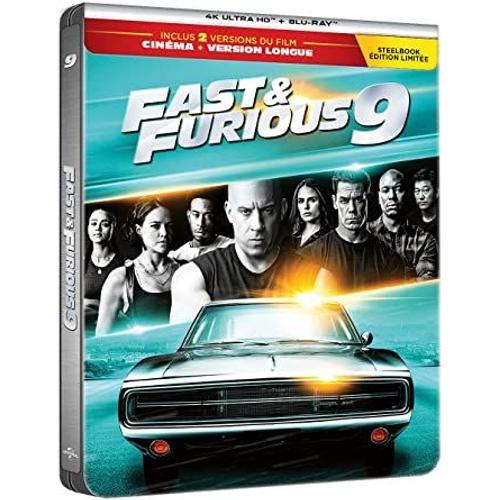Fast & Furious 9 - Édition Limitée Boîtier Steelbook - 4k Ultra Hd + Blu-Ray - Film En Version Cinéma Et Version Longue