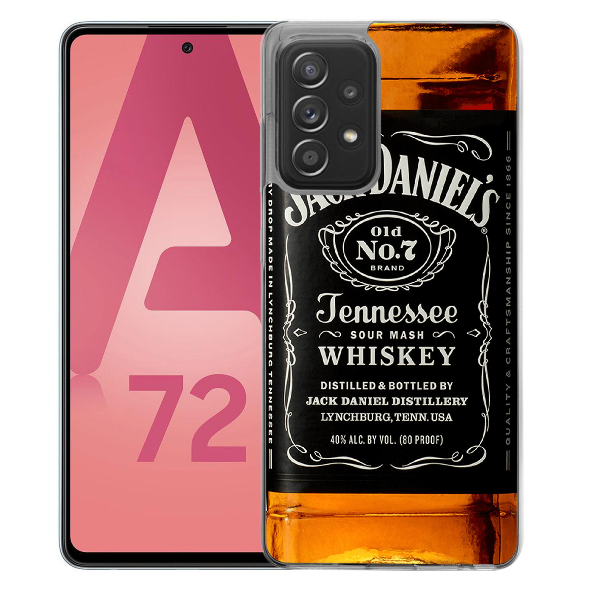 Coque Pour Samsung Galaxy A72 - Jack Daniels Bouteille