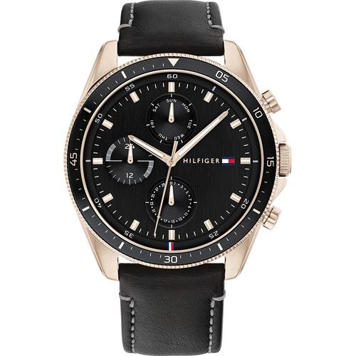 Tommy Hilfiger Montre Noir Multi-Cadrans Hommes Parker 1791836