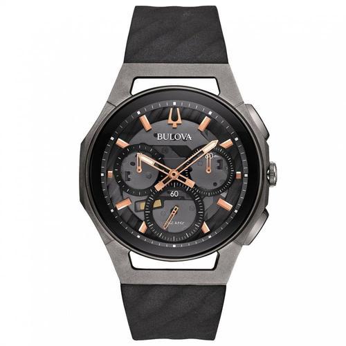 Bulova Montre Noir Chronographe Hommes Curv 98a162