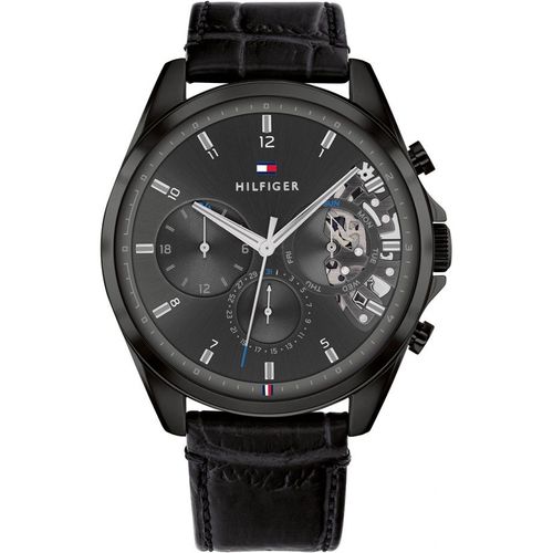 Tommy Hilfiger Montre Noir Multi-Cadrans Hommes Baker 1710452