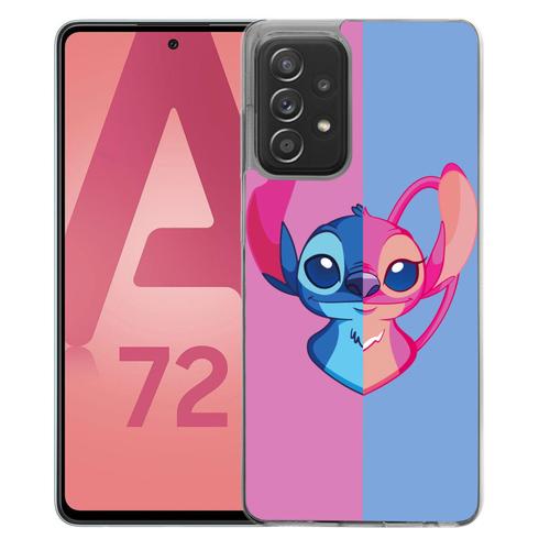 Coque Pour Samsung Galaxy A72 - Stitch Angel Coeur Split