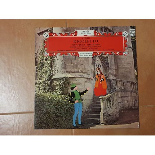 Vinyle Verdi - Rigoletto - Tony Poncet - René Bianco- Grande Collection En Langue Française