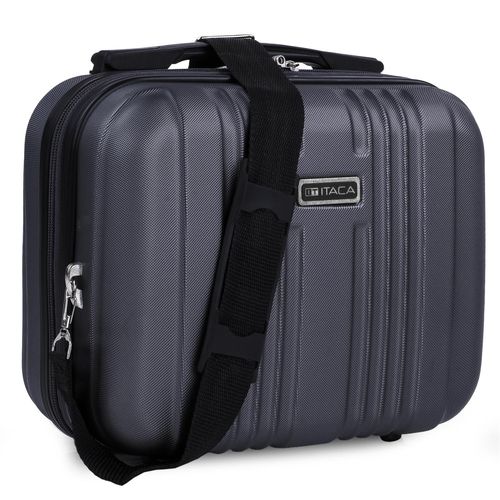 Grand Sac De Voyage En ABS Rigide, Trousse De Toilette. Ruban Pour Chariot À Fermeture À Glissière, Poignée Rétractable Et Sac À Bandoulière. Plusieurs Compartiments. T71535