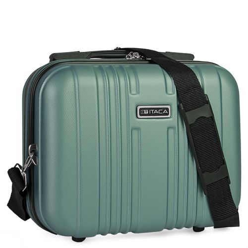 Grand Sac De Voyage En ABS Rigide, Trousse De Toilette. Ruban Pour Chariot À Fermeture À Glissière, Poignée Rétractable Et Sac À Bandoulière. Plusieurs Compartiments. T71535