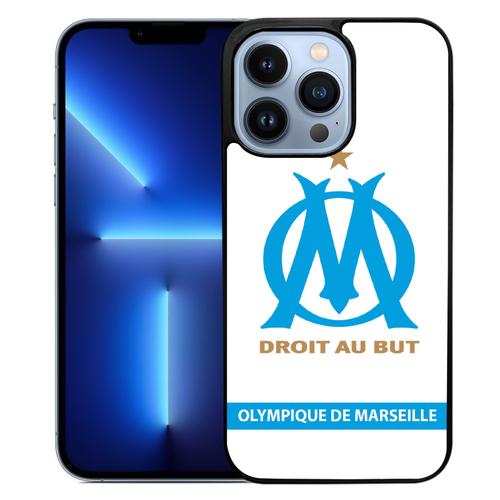 Coque Pour Iphone 13 Pro - Logo Om Marseille Blanc