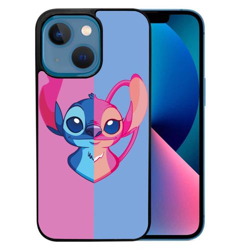 Coque Pour Iphone 13 Mini - Stitch Angel Coeur Split